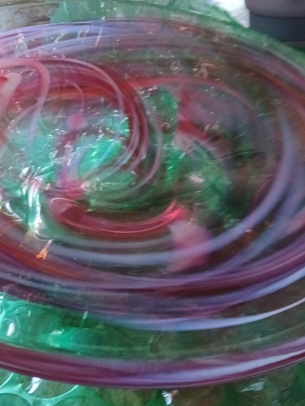 Rare Vintage Kosta Boda Handblown Platter Swirled Glass By Anna Ehrner Rare Pink
